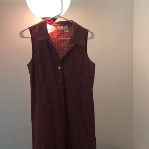 Red and white summer dress